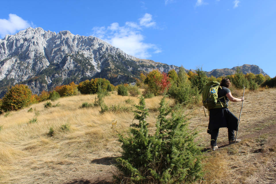 Trekking in den Bergen